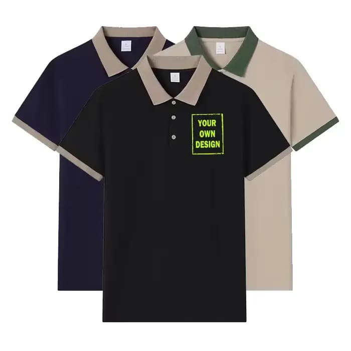Chemise à manches courtes personnalisée/DIY avec logo pour hommes et femmes