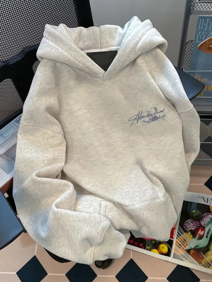 Rose lettre imprimer LazyStyle hommes femmes sweat à capuche automne hiver quotidien en plein air vacances Fitness décontracté ample chaud vêtements de sport