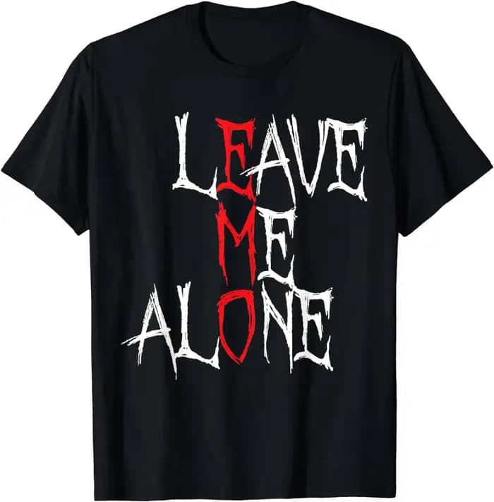 Laissez-moi tranquille | Vêtements Emo | Fan de musique Emo Emocore | T-shirt Emo pour hommes