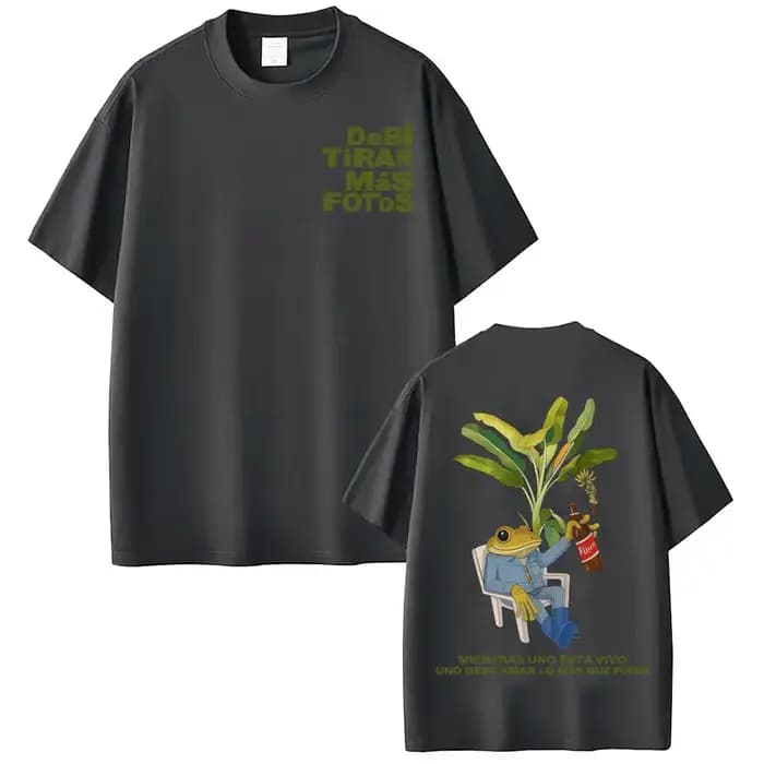 T-shirt Rapper Bad Bunny Debi Tirar Mas Fotos DTMF World Tour T-shirts Homme Femme Mode Vintage Hip Hop Streetwear