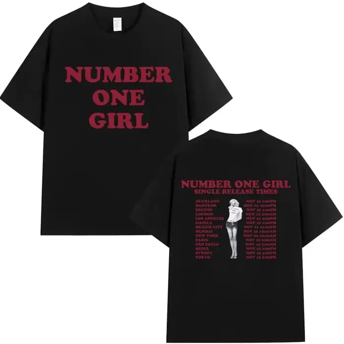 Rosé numéro un fille T-shirt hommes femmes vêtements Harajuku