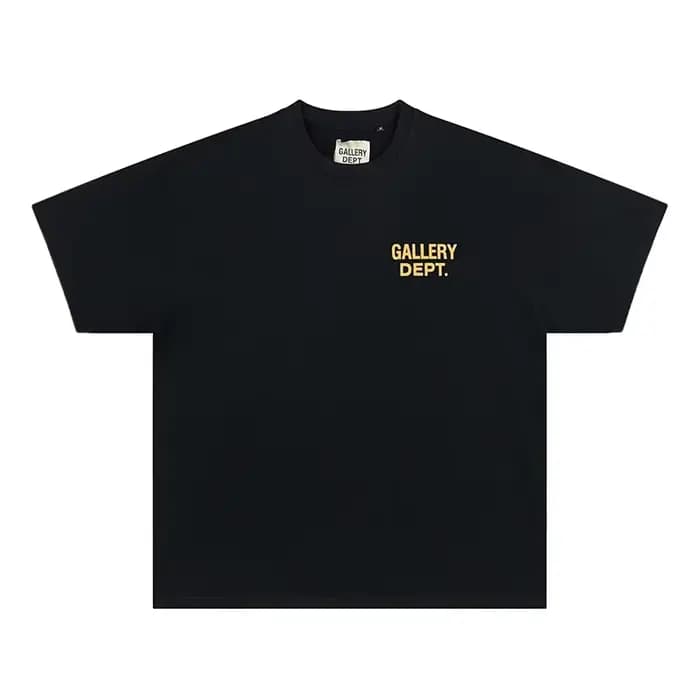 GALLERY DEPT. pour hommes T-shirt noir et jaune imprimé HOLLYWOOD CA