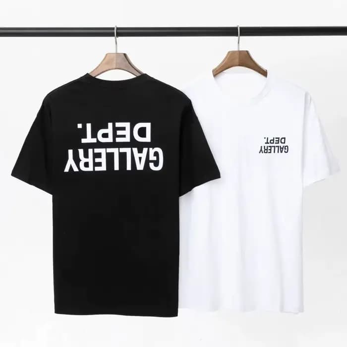 GALLERY DEPT inspiré revers imprimé T-Shirt 100% coton surdimensionné Streetwear