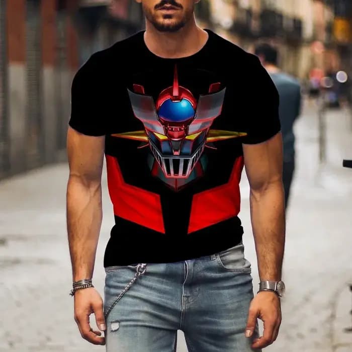 Mazinger Z 3D impression T-Shirts Anime Robot hommes femmes décontracté mode à manches courtes t-shirt surdimensionné