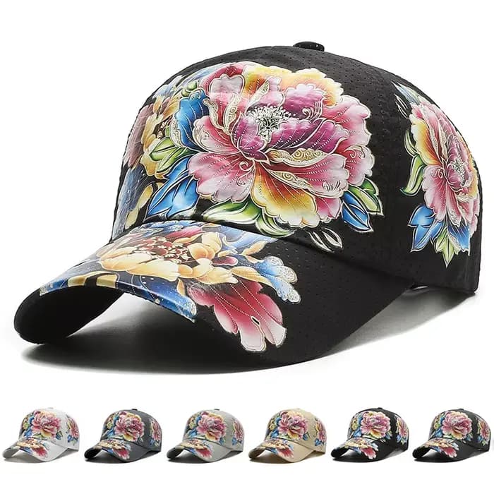 Marque hommes femmes casquette de Baseball florale été décontracté coton fleur cravate colorant casquettes de relance Hip Hop rue chapeaux