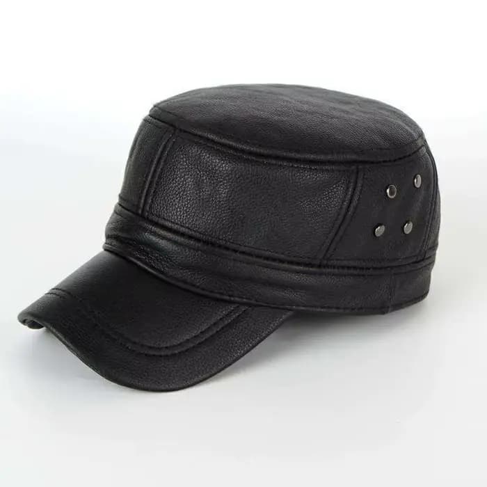 Casquette/béret de baseball en peau de mouton pour hommes – Chapeaux de mode décontractés d'automne et d'hiver pour jeunes âgés matures