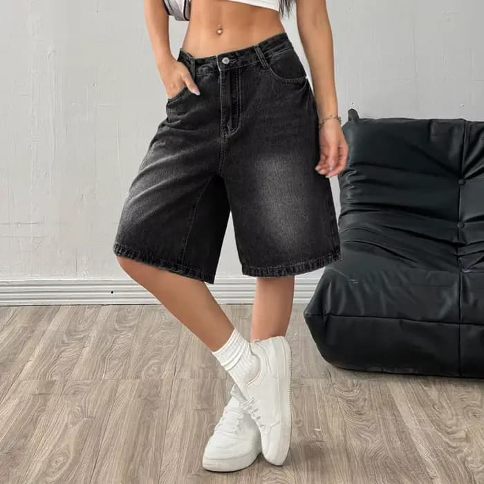 Shorts en jean Bermuda pour femme