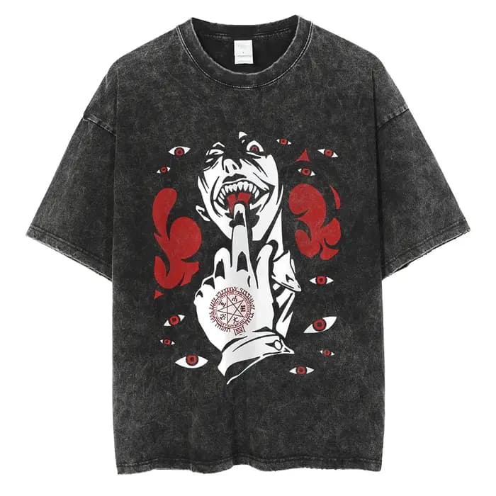 T-shirt vintage délavé Edward Elric pour homme