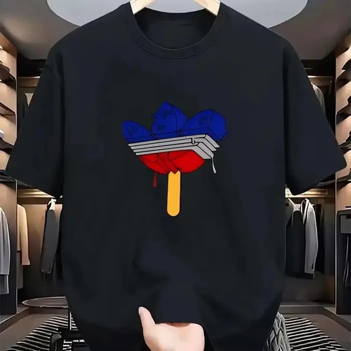Marque à la mode américaine 2025 été nouveaux hommes et femmes épais coton à manches courtes T-shirt