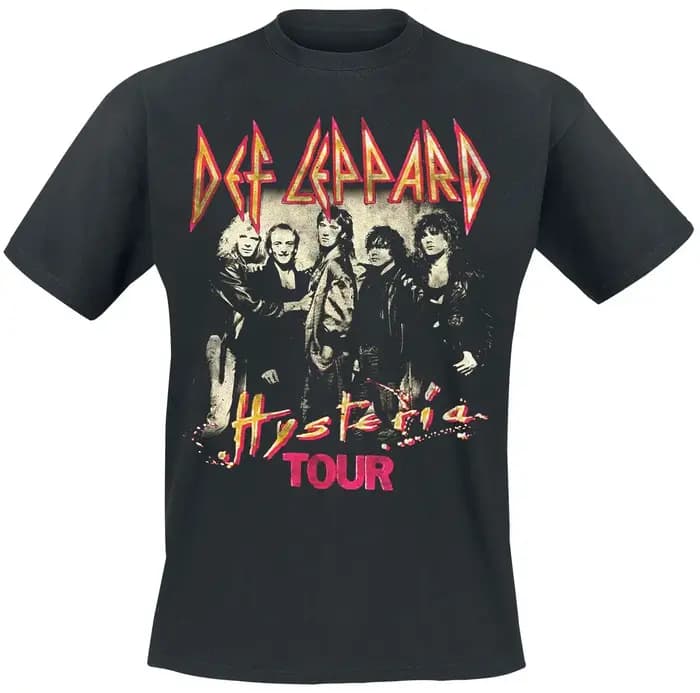 Adrenalize Leopard Def Leppard T-Shirt en coton avec motif pour hommes et femmes