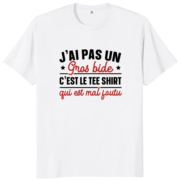 T-shirt humoristique unisexe, 100% coton, décontracté et humoristique, I Don't Have A Big PAUNCH, Y2K, été