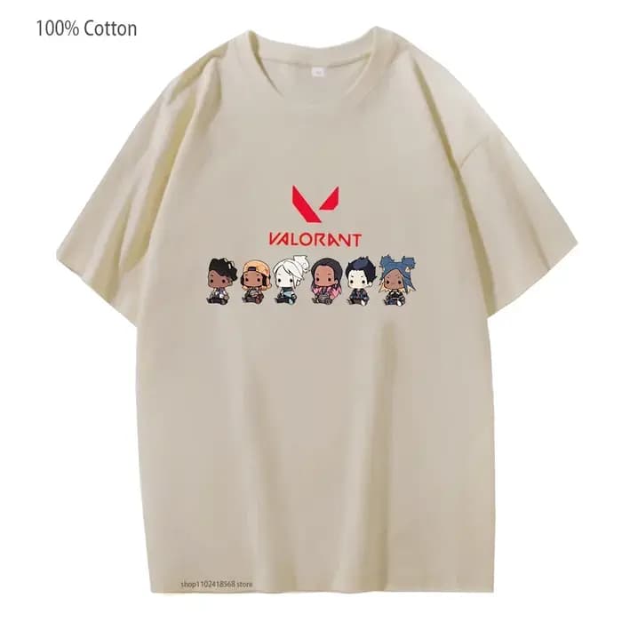 Valorant jeu impression t-shirt Jett Killjoy chemise Streetwear femmes
