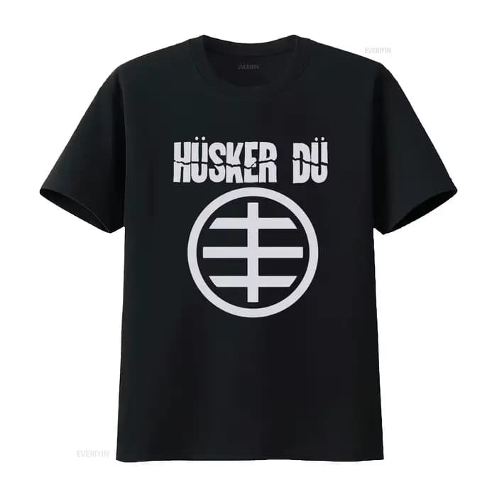 T-shirt imprimé HUSKER DU CIRCLE LOGO 1, petit bleu, vintage, lavé, élégant, pour un usage quotidien