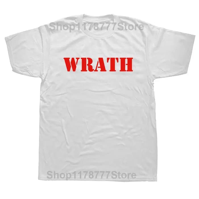 Limité WRATH sélection naturelle Logo imprimé T-Shirt pour hommes mâle coton à manches courtes Streetwear col rond drôle