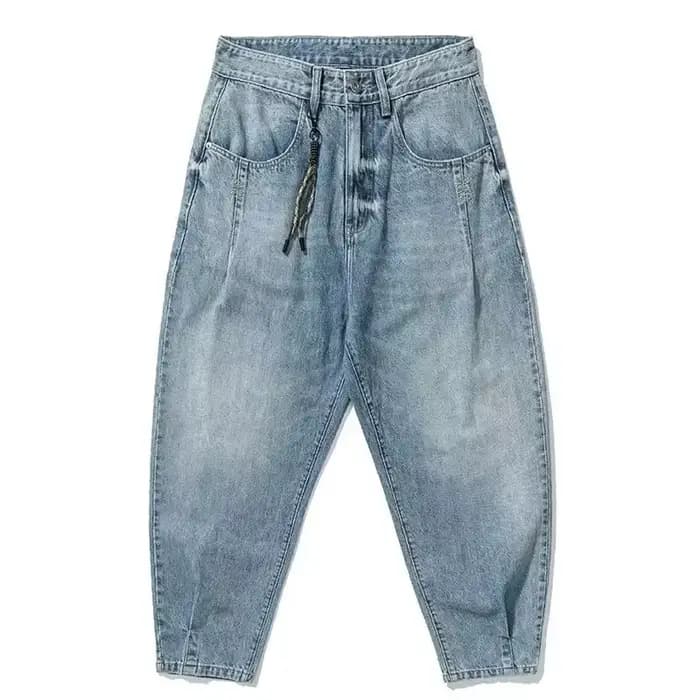 Jean ample délavé style Harlan pour homme, grande taille, coupe américaine rétro, nouvelle collectio
