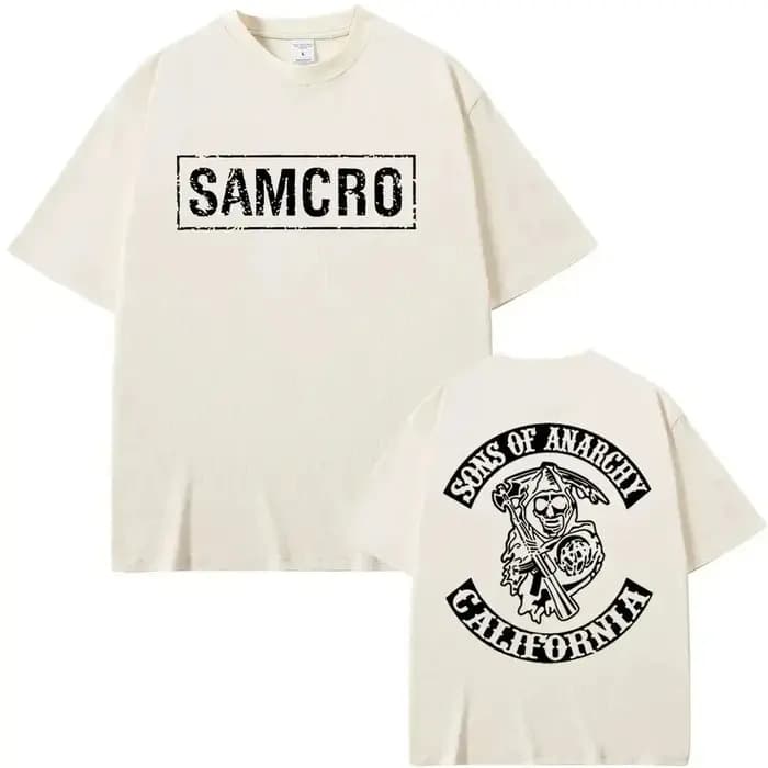 Sons of Anarchy SAMCRO hommes femmes T-shirt marque de luxe mode grande taille haut décontracté à manches courtes