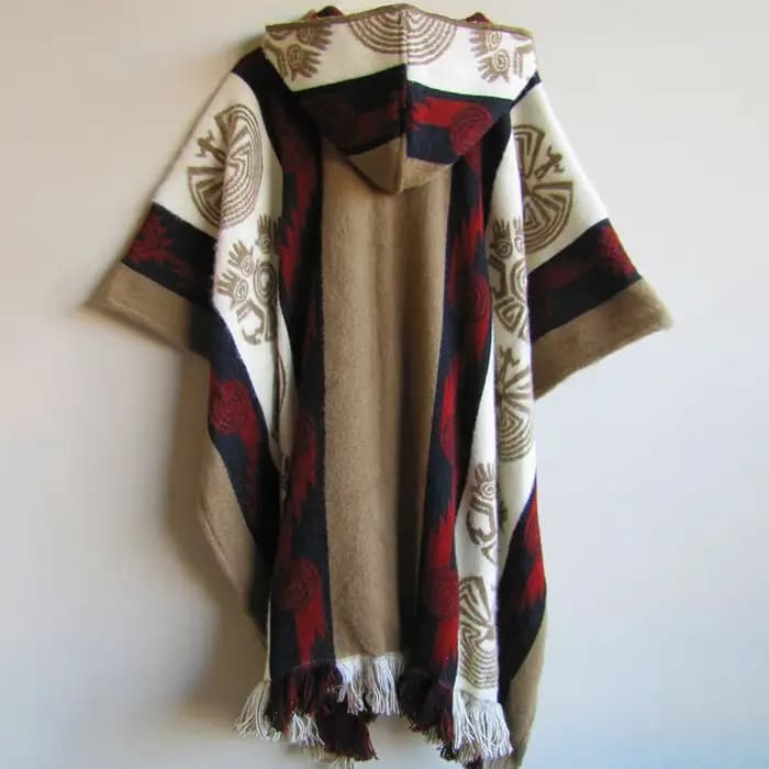 Mode hommes Poncho châle tricot rétro motif ethnique impression automne hiver coupe-vent femmes à capuche Cape mâle vêtements d'extérieur manteaux