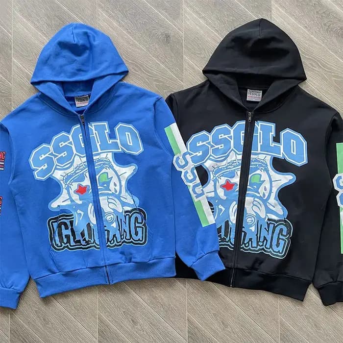 Sweat à capuche zippé Glo Gang SSGLO