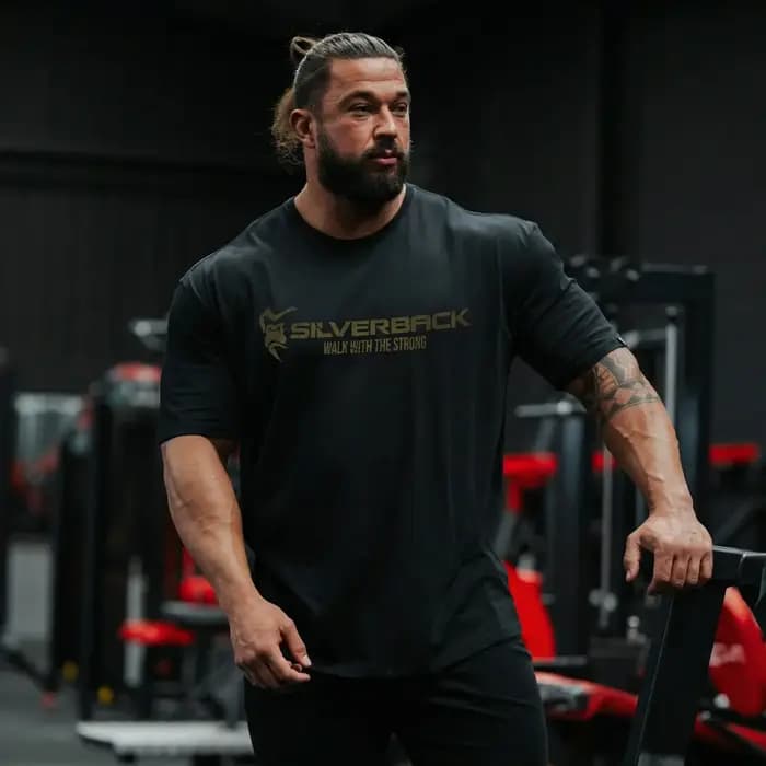 T-shirt GYM à imprimé gorille Atlas - Silverback Gymwear