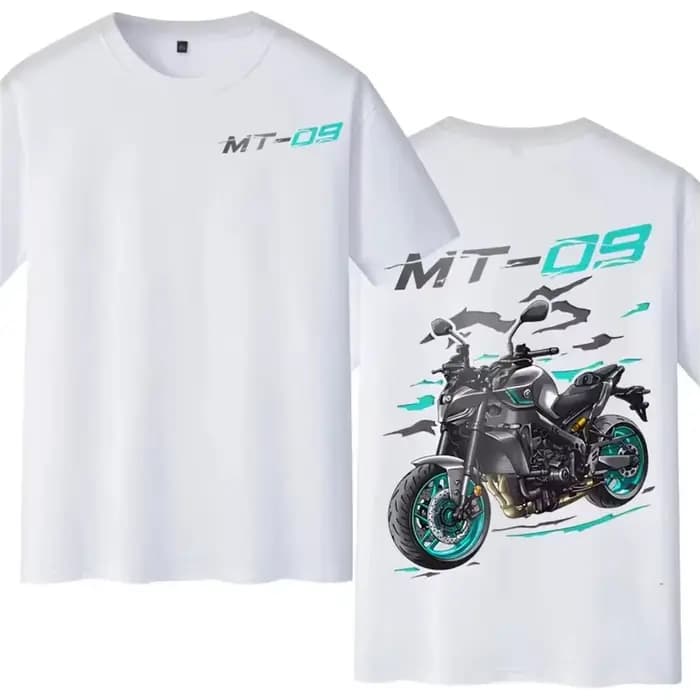 T-shirt imprimé en coton pour motocycliste MT-09