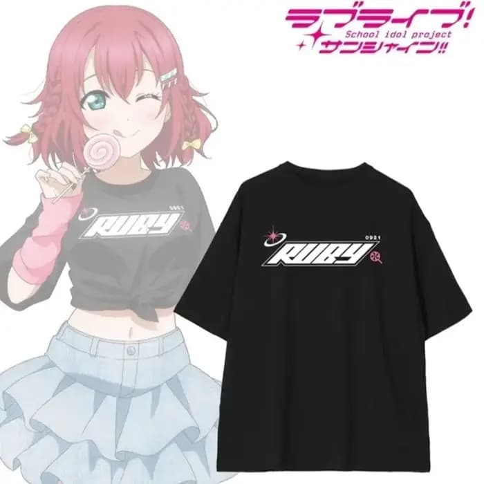 Anime Lovelive Sunshine Aqoursarti Mate même T-shirt coton été hauts pour hommes femmes à manches courtes