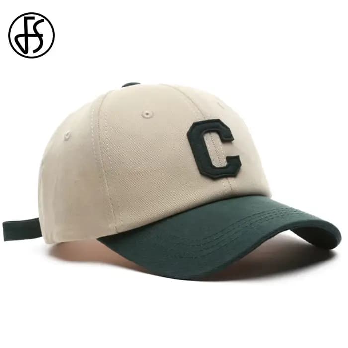 Casquettes de baseball FS Brand Green Big Letter pour femmes et hommes