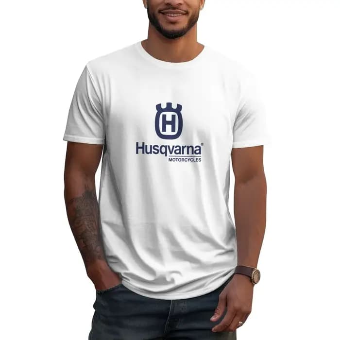 T-shirt imprimé moto 100% coton