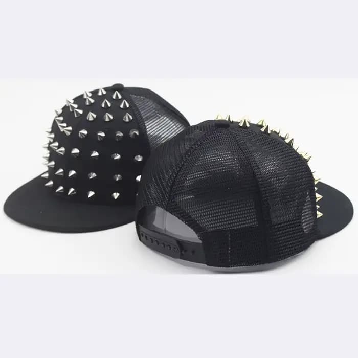 Hommes et femmes Rivet chapeau plat Punk Rock Hip Hop goujon casquettes de Baseball Y2K casquette snapback en plein air