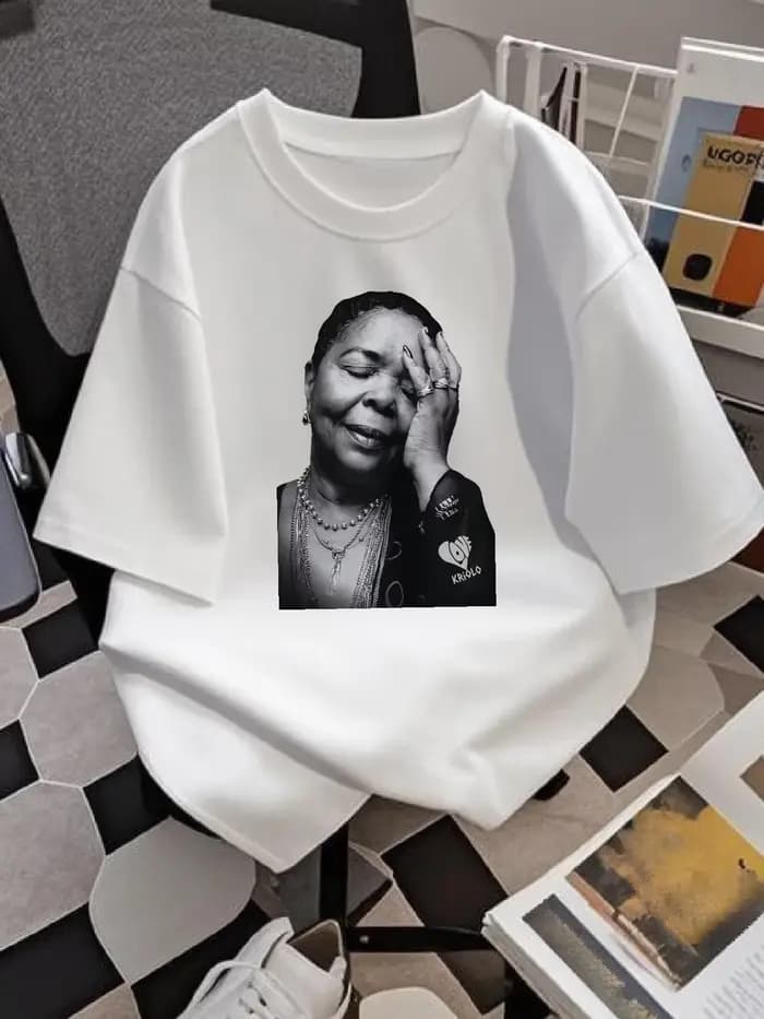 T-shirt graphique unisexe Cap-Vert Cesária Évora – Nouveauté streetwear tendance rétro ample pour homme et femme