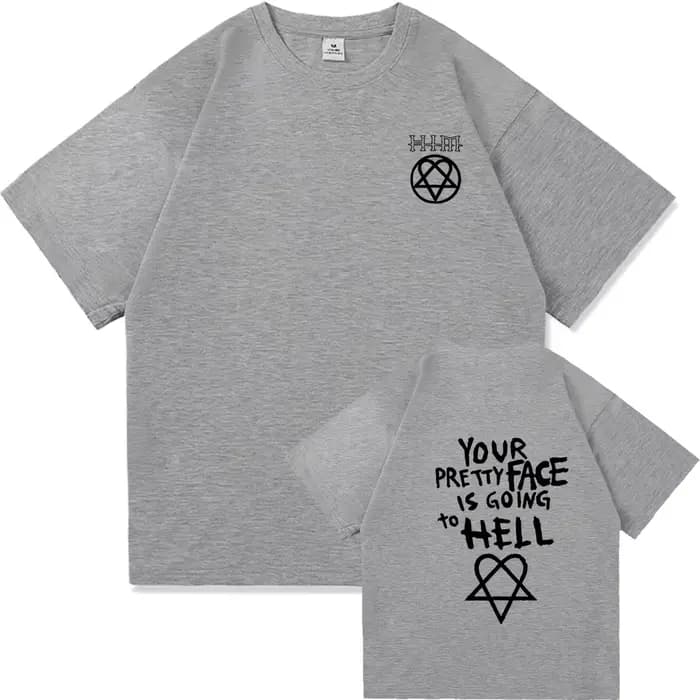 T-shirt Your Pretty Face Is Going To Hell Him Ville Valo, vêtements pour hommes, Harajuku, Vintage,