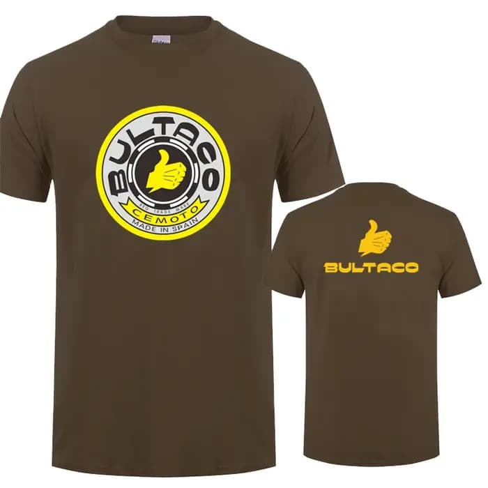 Bultaco Cemoto motos t-shirts mode hommes été à manches courtes coton
