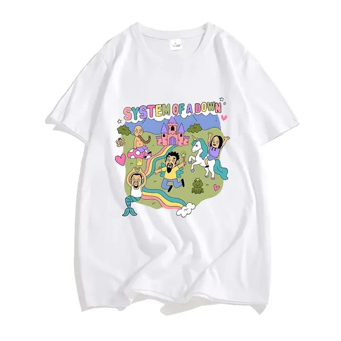 T-shirt du groupe System of A Down 2026 en coton doux pour l'été