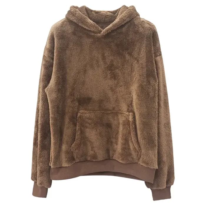Sweats à capuche en velours double face pour hommes