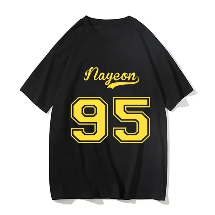 Nayeon-T-shirt à Manches Courtes pour Homme et Femme, Vêtement Respirant et Résistant, Simple, Style