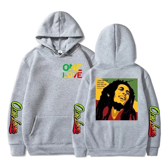 Rappeur Bob Marley sweats à capuche imprimer légende Reggae un amour sweat