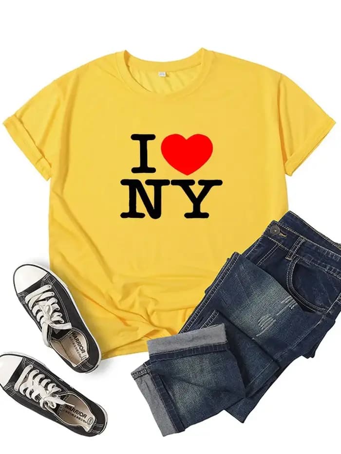 T-shirt graphique I Love NY New York pour femme