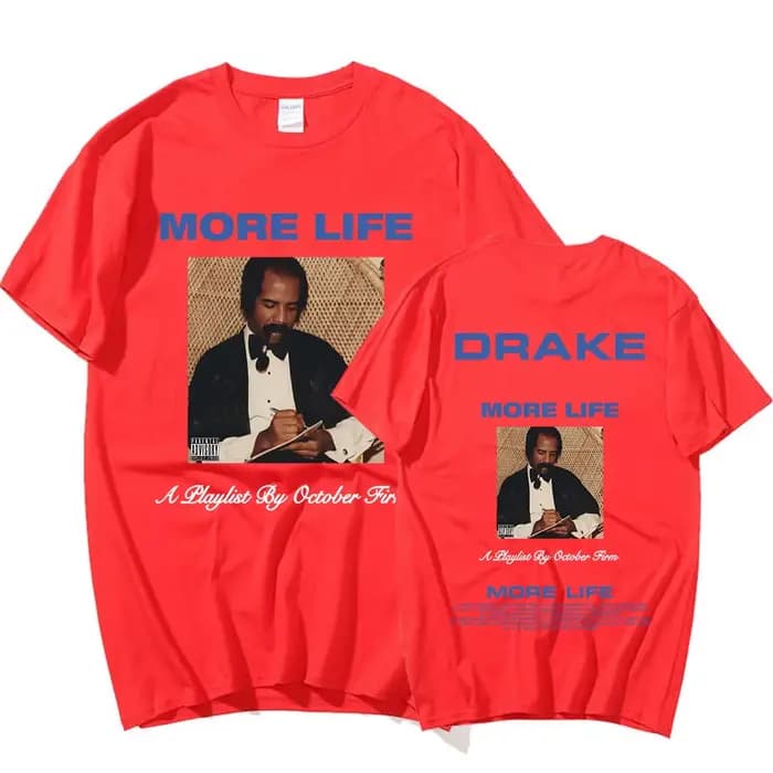 Rappeur Drake T-shirt Album de musique plus de vie T-shirts graphiques hommes femmes Vintage gothique Hip Hop