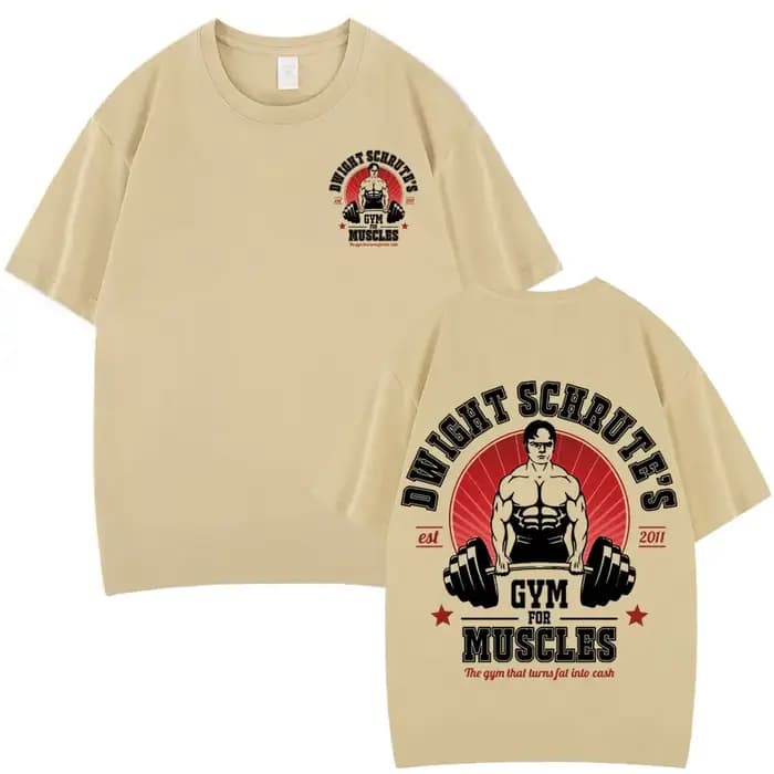T-shirt double face Dwight Schrute Gym for Muscles