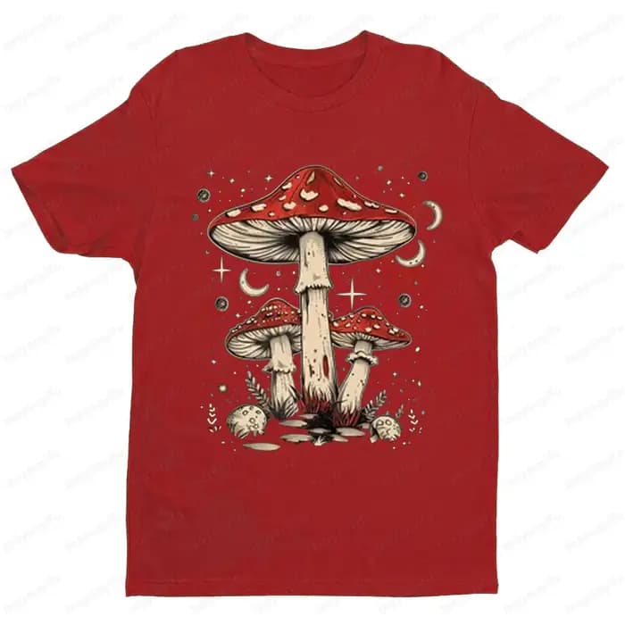 Rétro Hippie champignons T-shirt Nature