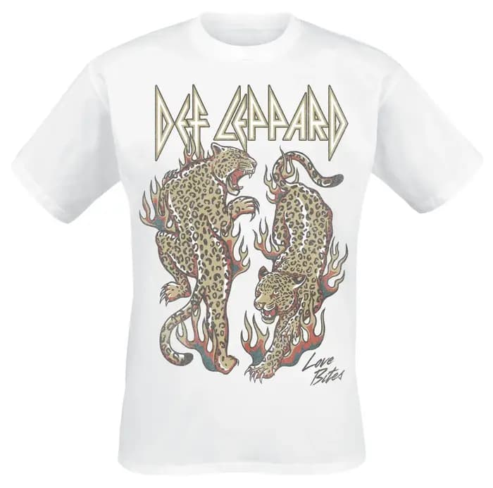 Adrenalize Leopard Def Leppard T-Shirt en coton avec motif pour hommes et femmes
