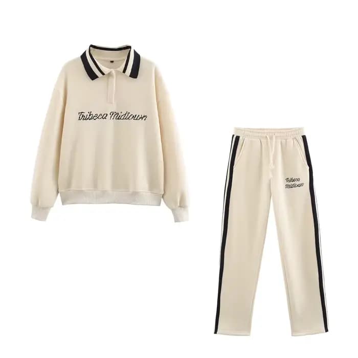 Ensemble de jogging doublé polaire pour femmes