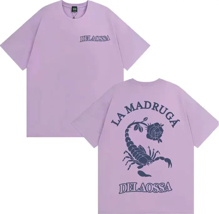 Rappeur Delaossa La Madruga Tour 2026 Merch T-shirts Hommes Femmes Mode Punk Hip Hop T-shirt Haute Qualité 100% Coton
