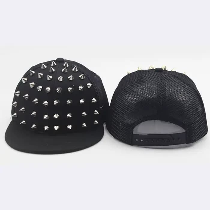 Hommes et femmes Rivet chapeau plat Punk Rock Hip Hop goujon casquettes de Baseball Y2K casquette snapback en plein air