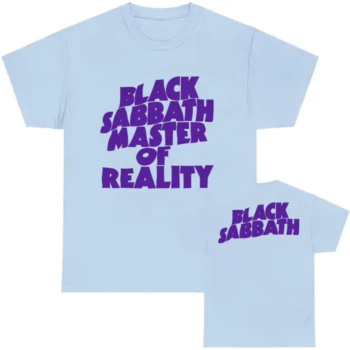 Black Sabbath Master of Reality T-shirt Summer Cotton Short Sleeve Tshirts Grunge Rock Band Fashion T Shirt Men Women Clothing