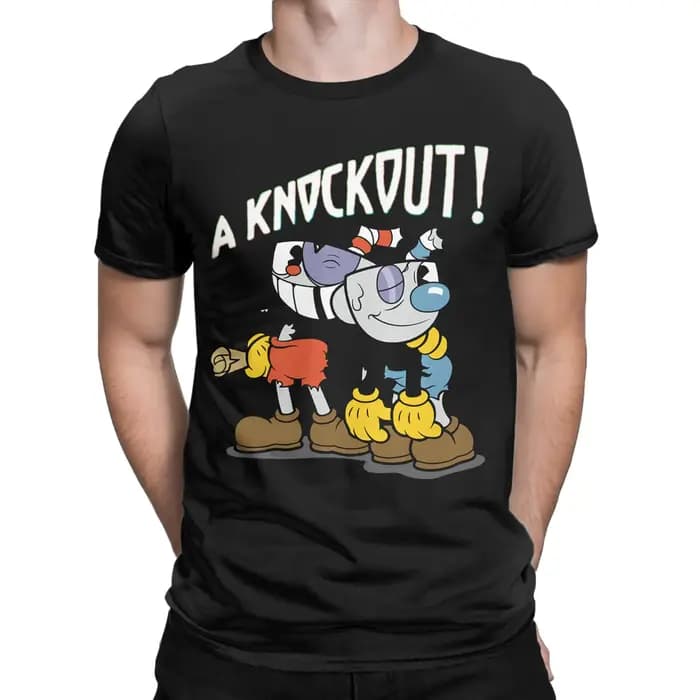 Knockout Cuphead t-shirt pour hommes