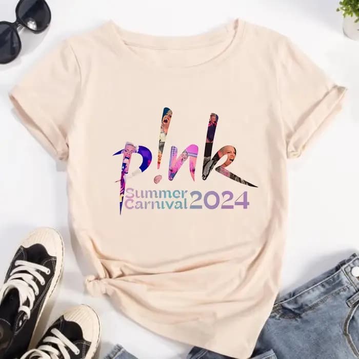 T-shirt rose p Nk pour femmes, streetwear drôle, vêtements graphiques féminins