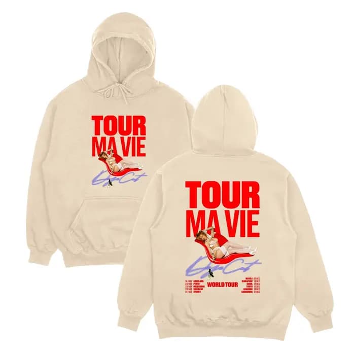 Doja Cat World Tour 2025 sweat à capuche pour homme rétro Hip Hop mode sweats femmes à manches longues vêtements Harajuku haute rue pull