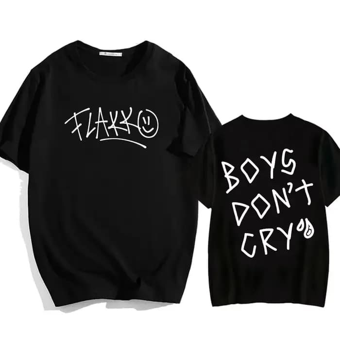 Rels B Flakk sourire T-shirt garçons ne pleurent pas lettre graphique