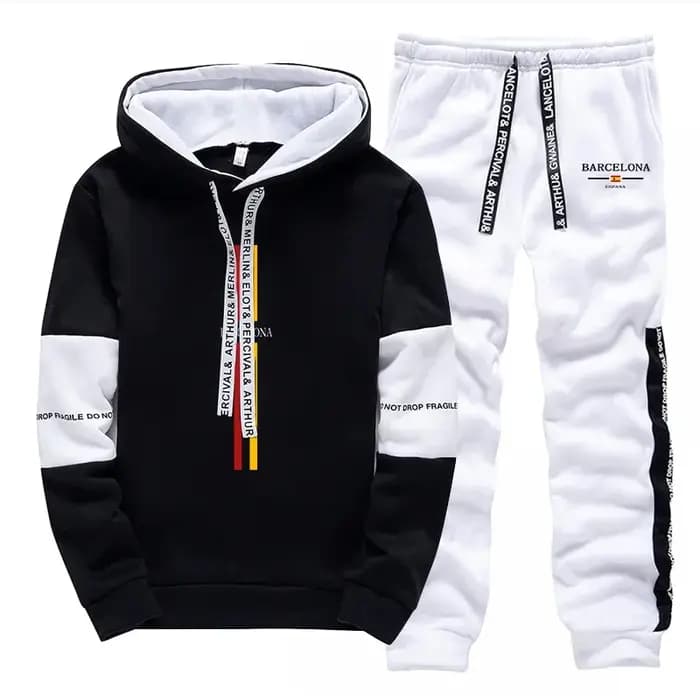 Ensemble de survêtement décontracté pour homme : sweat à capuche et pantalon de jogging polyvalent pour le sport et les activités de plein air