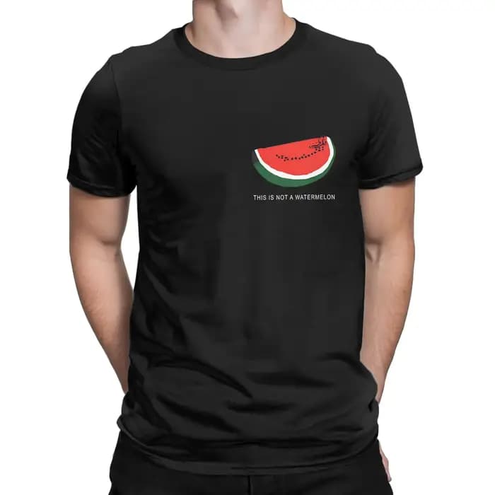 Pastèques palestinés hommes T-Shirt Vintage t-shirts à manches courtes col rond T-Shirt 100% coton i
